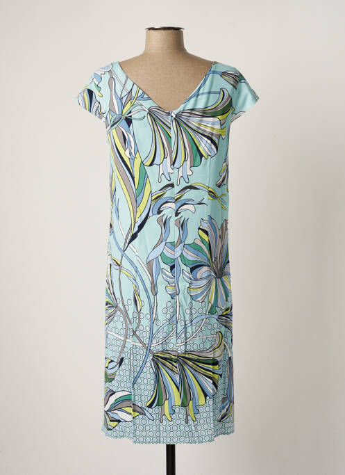 Robe mi-longue bleu BIANCA pour femme