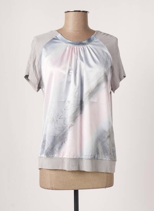 T-shirt gris FRANK WALDER pour femme