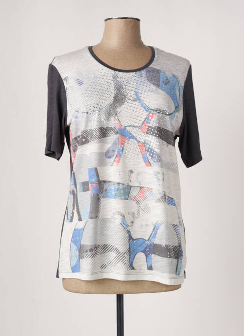 T-shirt gris FRANK WALDER pour femme