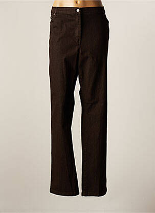 Pantalon droit stretch taille normale marron KARTING femme