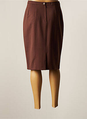 Jupe mi-longue taille normale marron WEILL femme