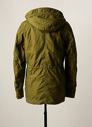 Parka a capuche a capuche vert RAW-7 homme