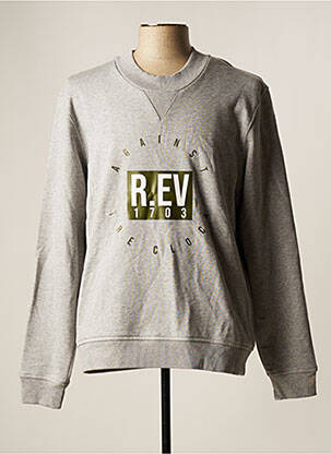 Sweat-shirt gris R.EV 1703 BY REMCO EVENPOEL  pour homme