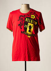 T-shirt rouge BELGIUM pour homme seconde vue