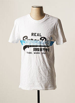 T-shirt blanc SUPERDRY pour homme