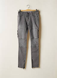 Jeans coupe slim gris BROADWAY femme