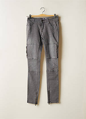 Jeans coupe slim gris BROADWAY femme