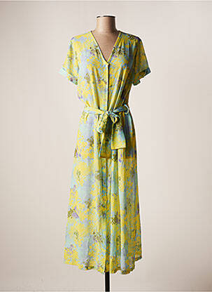 Robe longue bleu BELLITA femme