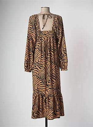 Robe longue marron VERO MODA femme