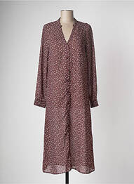 Robe mi-longue marron JACQUELINE DE YONG femme