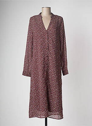Robe mi-longue marron JACQUELINE DE YONG femme