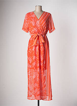 Robe longue orange BELLITA pour femme