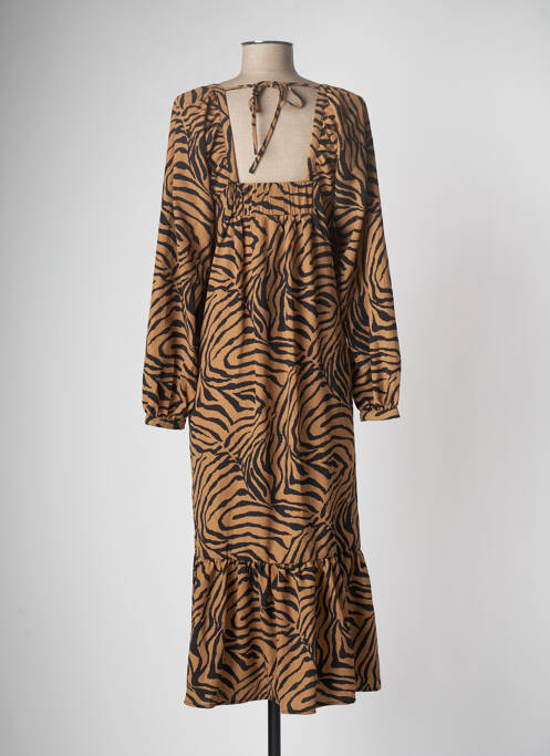Robe longue marron VERO MODA femme