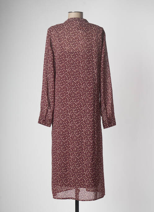 Robe mi-longue marron JACQUELINE DE YONG femme