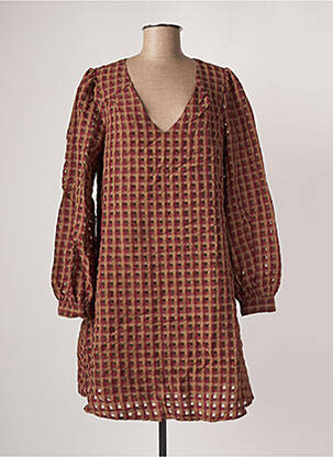 Robe mi-longue marron VILA femme
