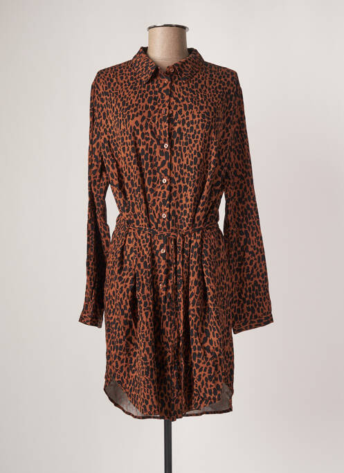 Robe mi-longue marron VILA pour femme