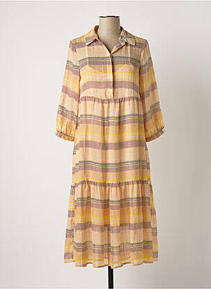 Robe mi-longue orange VERO MODA femme