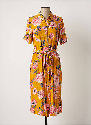 Robe mi-longue jaune VERO MODA femme
