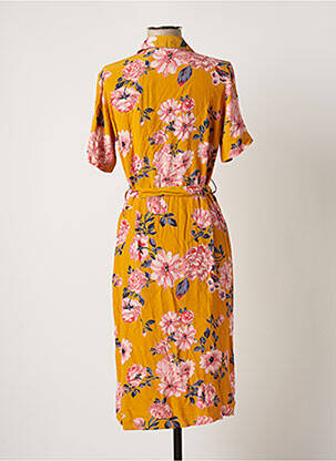 Robe mi-longue jaune VERO MODA femme