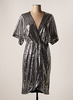 Robe mi-longue gris JACQUELINE DE YONG femme