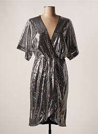 Robe mi-longue gris JACQUELINE DE YONG femme