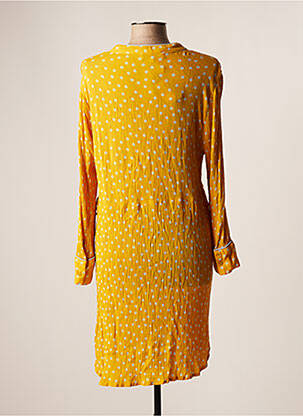 Robe mi-longue jaune CLOUDS OF FASHION femme
