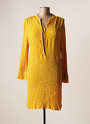 Robe mi-longue jaune CLOUDS OF FASHION pour femme