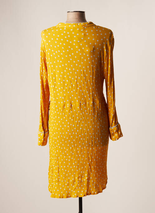 Robe mi-longue jaune CLOUDS OF FASHION pour femme