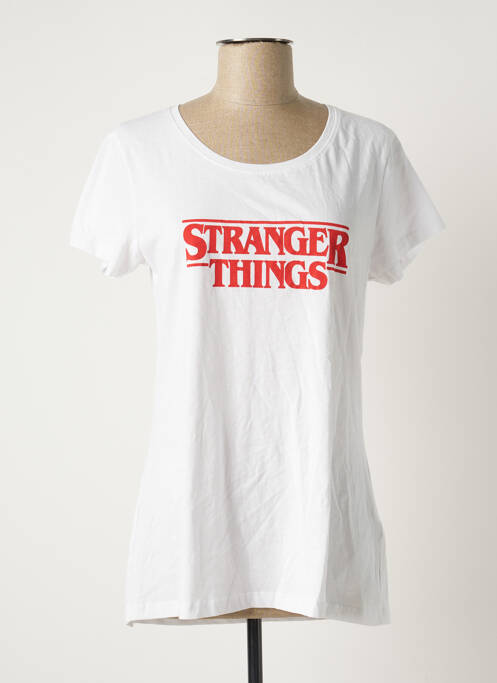 T-shirt blanc STRANGER THINGS pour femme