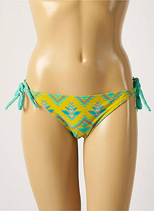 Bas de maillot de bain jaune PIECES femme