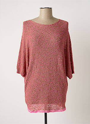 Pull tunique rose BELLITA femme