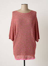 Pull tunique rose BELLITA femme