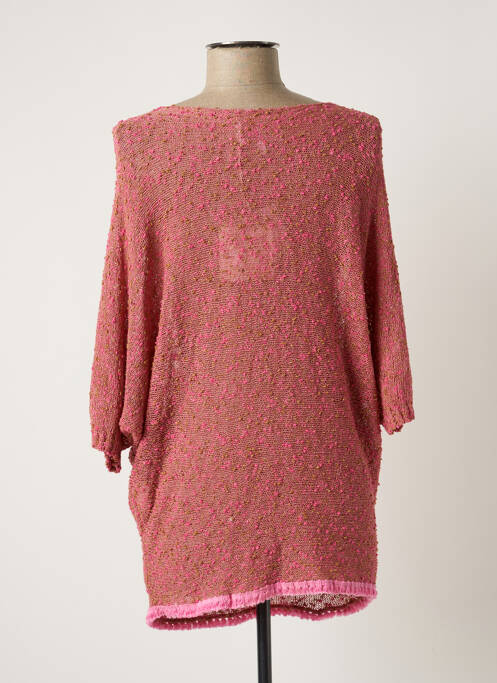 Pull tunique rose BELLITA pour femme