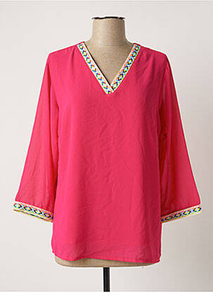 Blouse manches 3/4 manches 3/4 rose BELLITA femme
