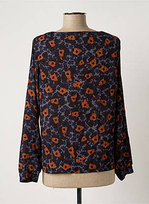 Blouse imprimé fleurs manches longues bleu BELLITA femme