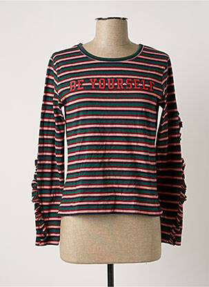 T-shirt sérigraphie manches longues rouge STIEN EDLUND femme