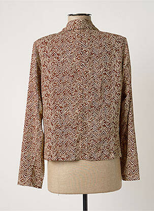 Blazer col châle marron LE TEMPS DES CERISES femme