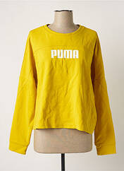 Sweat-shirt jaune PUMA pour femme seconde vue