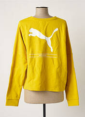 Sweat-shirt jaune PUMA pour femme seconde vue