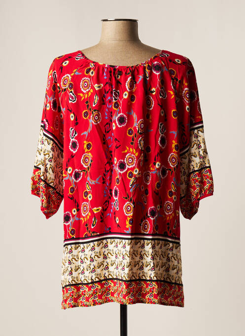 Tunique manches courtes rouge FRED SABATIER pour femme