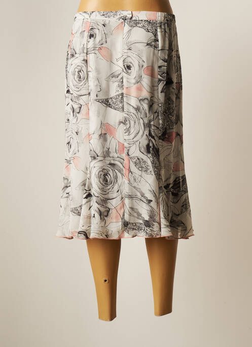 Jupe mi-longue gris FRANCE RIVOIRE pour femme