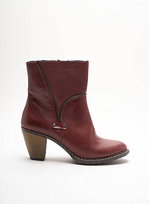 Bottines/Boots rouge RIEKER pour femme