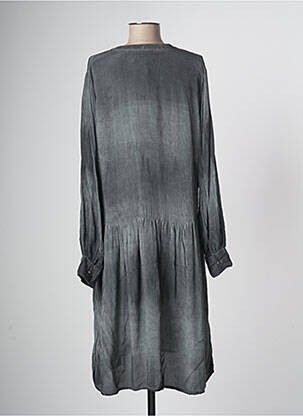 Robe mi-longue coupe fluide manches longues gris NU JEANS femme