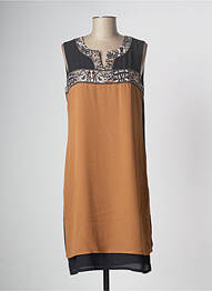 Robe mi-longue sans manche sans manche marron DIANE LAURY femme