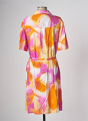 Robe mi-longue manches courtes manches courtes orange B.YOUNG femme