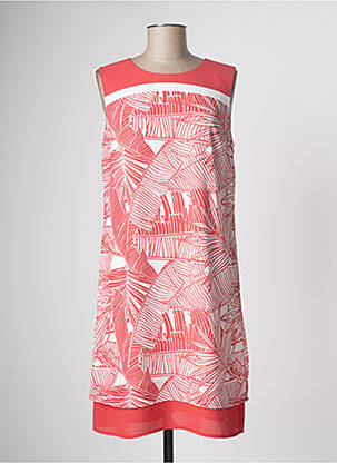 Robe mi-longue sans manche sans manche rouge DIANE LAURY femme