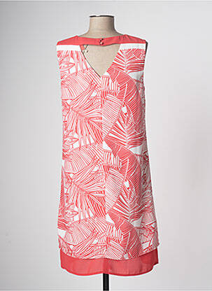 Robe mi-longue sans manche sans manche rouge DIANE LAURY femme