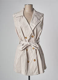 Veste casual col tailleur beige DONA LISA femme