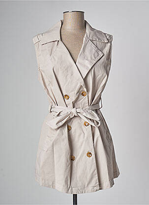 Veste casual col tailleur beige DONA LISA femme