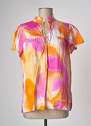 Blouse manches courtes manches courtes orange B.YOUNG femme